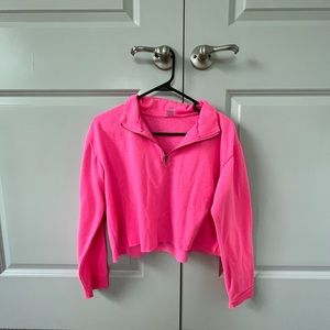 Cropped Hot Pink Sweatshirt